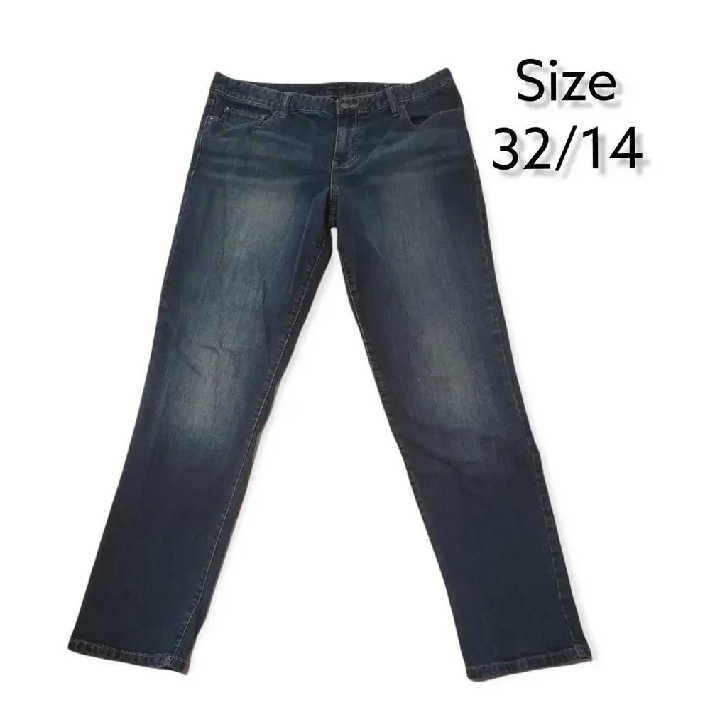 Calvin Klein Denim Jeweled Boyfriend Jeans - Size 32/14